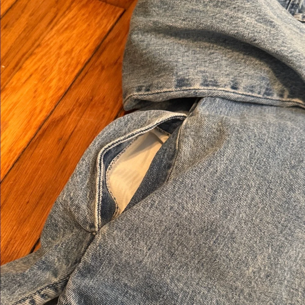 Denim Button-Up Shirt Jacket - Picture 4 of 4